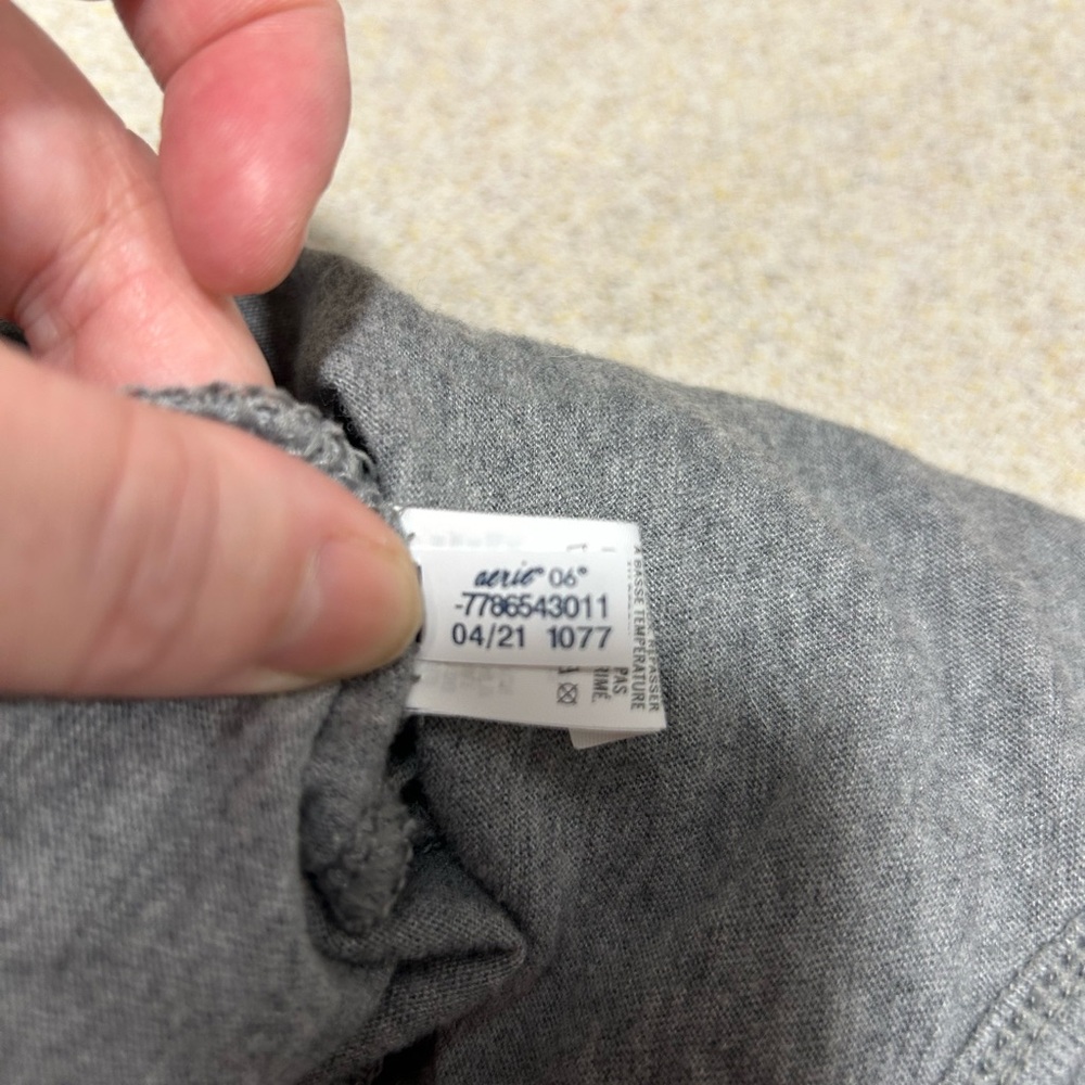 Aerie Grey Sleeveless Casual Athleisure Jumpsuit Large Cotton Lounge Comfy - Picture 7 of 7